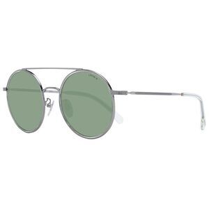 Lozza LO282P Round Sunglasses SilverGreen Unisex Gray